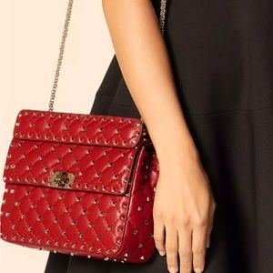 VALENTINO NAPPA ROCKSTUD SPIKE BAG - like new; used once.  Dust bag included.